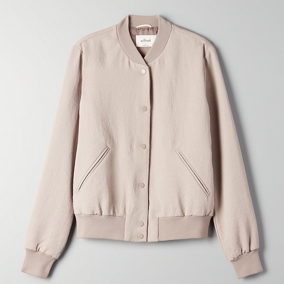 Aritzia Jackets & Blazers - Aritzia Wilfred Poussin Bomber Jacket Size 0 Concrete
